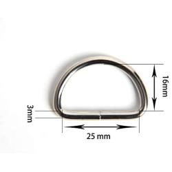 Hapy Shop 100 Pack Metal D Ring,Heavy Duty 1 inch Nickel Plated D-Rings for Hardware Bags Ring Hand DIY Accessories Belts and Dog Leash