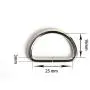 Hapy Shop 100 Pack Metal D Ring,Heavy Duty 1 inch Nickel Plated D-Rings for Hardware Bags Ring Hand DIY Accessories Belts and Dog Leash
