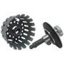 Drain Buddy Bathtub Drain Stopper with Hair Catcher Basket | Fits 1.5'' Wide x 1.25'' Deep Tub Drains | No Install Clog Prevention Tub Strainer | Premium Metal Chrome Cap