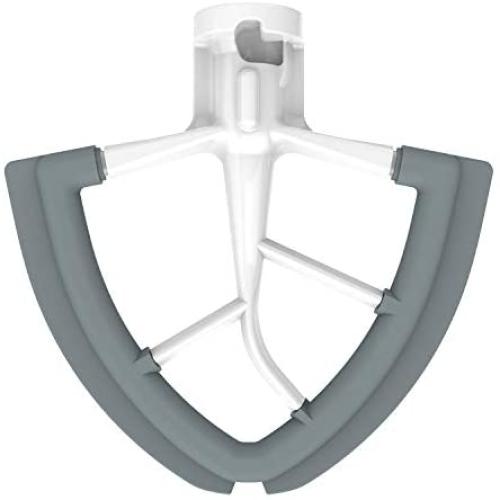 KENOME 4.5/5 Quart Flex Edge Beater for KitchenAid Tilt-Head Stand Mixer,All-Metal Die Cast Beater Blade with Both-Sides Flexible Silicone Edges Bowl Scraper,White KENOME 4.5/5 Quart Flex Edge Beater for KitchenAid Tilt-Head Stand Mixer,All-Metal Die Cast Beater Blade with Both-Sides Flexible Silicone Edges Bowl Scraper,White