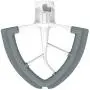 KENOME 4.5/5 Quart Flex Edge Beater for KitchenAid Tilt-Head Stand Mixer,All-Metal Die Cast Beater Blade with Both-Sides Flexible Silicone Edges Bowl Scraper,White