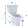 TOTO CST744SL#01 Drake 2-Piece Ada Toilet with Elongated Bowl, Cotton White TOTO CST744SL#01 Drake 2-Piece Ada Toilet with Elongated Bowl, Cotton White