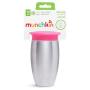 Munchkin Miracle Stainless Steel 360 Sippy Cup, Pink, 10 Ounce