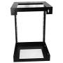 Raising Electronics 15U Wall Mount Open Frame 19 Inch Server Equipment Rack Threaded 15 Inch Depth Black (15U)