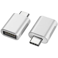 nonda USB C to USB Adapter(2 Pack),USB-C to USB 3.0 Adapter,USB Type-C to USB,Thunderbolt 3 to USB Female Adapter OTG for MacBook Pro 2019,MacBook Air 2020,iPad Pro 2020 ,More Type-C Devices(Silver)