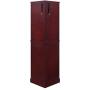 BELLEZE Woody Lighted Corner Curio Cabinet Tempered Glass Door 6 Shelves, Cherry