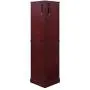 BELLEZE Woody Lighted Corner Curio Cabinet Tempered Glass Door 6 Shelves, Cherry BELLEZE Woody Lighted Corner Curio Cabinet Tempered Glass Door 6 Shelves, Cherry