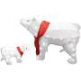 Joiedomi 2 Packs Plush Polar Bears 80 LED Warm White Yard Lights for Christmas Outdoor Yard Garden Decorations, Christmas Event Decoration, Christmas Eve Night Decor