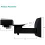 WALI Dual Side Clamping Bookshelf Speaker Wall Mounting Bracket for Large Surrounding Sound Speakers, Hold up to 55 lbs. (SWM201), Black