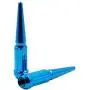 Wheel Accessories Parts Set of 24 Blue Spiked Solid Metal Lug Nuts M14x1.5 Thread 4.4 Inch Tall Closed End Bulge Acorn Spike Lug Nut 1 Long Socket Key