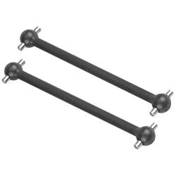 RC Car Drive Shaft, 2 Pcs Remote Control Vehicle Metal Dog Bone Transmission Shaft for HIMOTO 1/10 Scale RC Car Accessory(Black)
