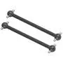 RC Car Drive Shaft, 2 Pcs Remote Control Vehicle Metal Dog Bone Transmission Shaft for HIMOTO 1/10 Scale RC Car Accessory(Black)
