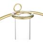 Wall Hanging Flower Vase 2 Pcs Geometric Glass Test Tube Planter with Metal Frame Round Hanging Bud Terrarium Container for Propagating Hydroponic Plants Home Decoration Green Plants Wedding, Gold