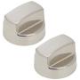 811195 805328 KIP5D44 5D44 B002MFNQ34 Pro Ventilation Hood Knob Replacement Part Fit 56 Models for Sub-Zero Wolf in Silver Color by Reyhoar (2 Pack)