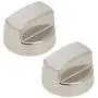 811195 805328 KIP5D44 5D44 B002MFNQ34 Pro Ventilation Hood Knob Replacement Part Fit 56 Models for Sub-Zero Wolf in Silver Color by Reyhoar (2 Pack)