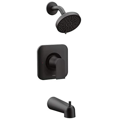 Moen T2473EPBL Genta Posi-Temp Pressure Balancing Eco-Performance Modern Tub and Shower Trim Valve Required, Matte Black