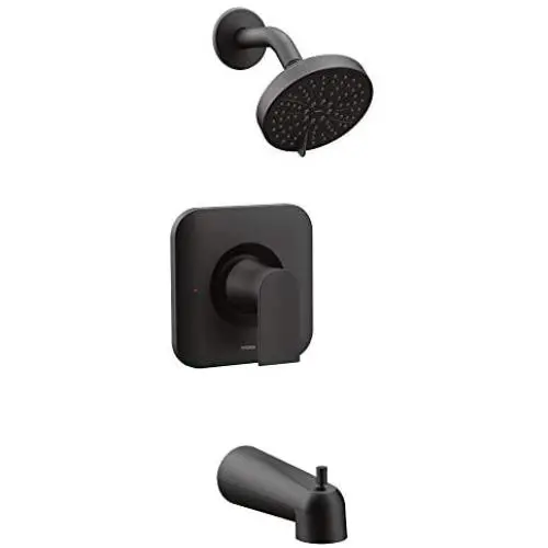 Moen T2473EPBL Genta Posi-Temp Pressure Balancing Eco-Performance Modern Tub and Shower Trim Valve Required, Matte Black