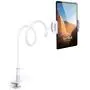 Gooseneck Tablet Mount Holder for Bed - Lamicall Flexible Tablet Arm Clamp for Bed Compatible with Pad Mini 7.9, Air 9.7, Pro 10.5, Switch, Galaxy Tabs, More 4.7-11'' Device - White