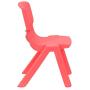 Flash Furniture Red Plastic Stackable School Chair with 10.5 Seat Height