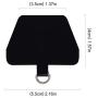 Phone Tether Tab, COCASES 2 Pack Update Phone Lasso Patch with Replacement Part for Smartphone Lanyard Safety Tether (Black)