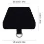 Phone Tether Tab, COCASES 2 Pack Update Phone Lasso Patch with Replacement Part for Smartphone Lanyard Safety Tether (Black)