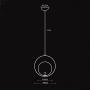 H XD GLOBAL Modern Fashion Spherical Gold Metal & Glass Hanging Light, Pendant Lighting Base on E27 Bulb(Circle 20cm)