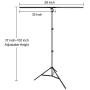 Emart T-Shape Portable Background Backdrop Support Stand Kit 5ft Wide 8.5ft Tall Adjustable Photo Backdrop Stand with 4 Spring Clamps