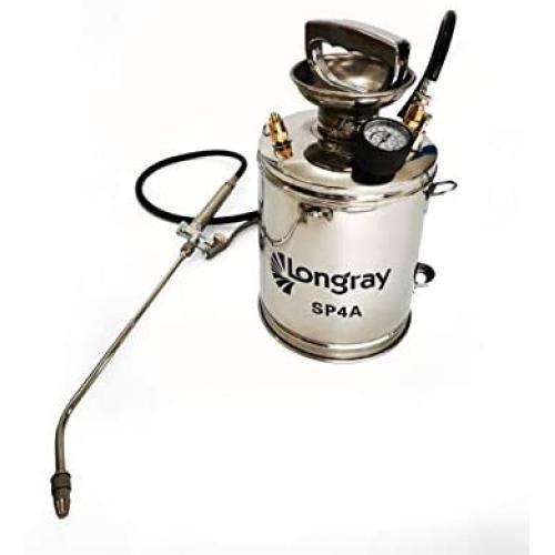 Longray SP4A Stainless Steel Sprayer, 1 Gallon, Metallic