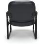 OFM Core Collection Big and Tall Guest and Reception Chair with Arms, Anti-Microbial/Anti-Bacterial Vinyl, in Navy