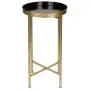 Kate and Laurel Celia Round Metal Foldable Tray Accent Table, Black with Gold Base Kate and Laurel Celia Round Metal Foldable Tray Accent Table, Black with Gold Base