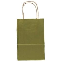 PTP BAGS Gold Rush 5'' x 3'' x 8'' Tote Bags [Pack of 250] Recyclable Metallic Kraft Paper Gift Bags