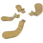 eXtremeRate 4 pcs Metal Gold Stainless Steel Paddles, Replacement Parts Video Games Accessories Kits Interchangeable Hair Trigger Locks for Xbox One Elite Controller Seies 2