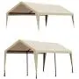 Abba Patio 10 x 20-Feet Carport Replacement Top Canopy Cover for Garage Shelter with Fabric Pole Skirts and Ball Bungees, Beige (Frame Not Included) Abba Patio 10 x 20-Feet Carport Replacement Top Canopy Cover for Garage Shelter with Fabric Pole Skirts and Ball Bungees, Beige (Frame Not Included)