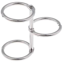 Prettyia 6 Pieces A5 A6 Metal Loose Leaf Binder Rings 3-Ring, Silver & Bronze