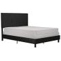 DHP Janford Upholstered Bed with Chic Design | Full | Black Faux Leather
