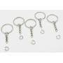 Key Ring with Chain and Open Jump Rings 50Pack