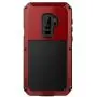 Galaxy S9 Plus Case, LUSTAM Water Resistant Shockproof Aluminium Alloy Rubber Tank Case for Samsung Galaxy S9 Plus- Red