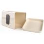 Home By Jackie X321 Cream White Set of 5 Metal Food Tin Canister/Bread Bin/Container/Box/Set (Cream)