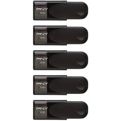 PNY Attaché 4 32GB USB 2.0 Flash Drive 5-Pack - P-FD32GX5ATT4-EF