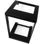 Raising Electronics 15U Wall Mount Open Frame 19 Inch Server Equipment Rack Threaded 15 Inch Depth Black (15U)