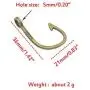 Mystart 50 Pieces 36x21mm Alloy Fish Hook Charms Pendents DIY Jewelry Making Accessories (Antique Bronze)