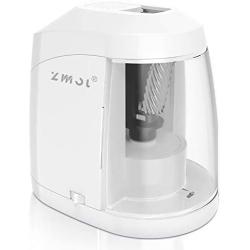 Electric Pencil Sharpener, Durable Helical Blade to Fast Sharpen, Auto Stop for No.2/Colored Pencils(6-8mm), USB/Battery Operated in School Classroom/Office/Home (WHITE)