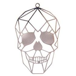 longsheng 10pcs Silver Skull Hanging Suncatcher DIY Metal Parts Hand-Crafts Pendant Ornament Drop