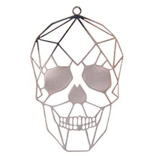 longsheng 10pcs Silver Skull Hanging Suncatcher DIY Metal Parts Hand-Crafts Pendant Ornament Drop