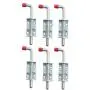 NATGAI 6 Pack Metal Lock Barrel Bolt Spring Loaded Locking Latch 6.5'' Long w/Grip Heavy Duty for Gate Shed Door Tailgate Trailer Garage (6 Pack)