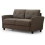 ZINUS Ricardo Loveseat Sofa / Tufted Cushions / Easy, Tool-Free Assembly, Chestnut Brown