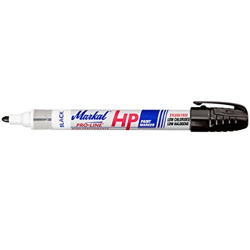Markal - 96963 Pro-Line HP High Performance Liquid Paint Marker with 1/8'' Bullet Tip, Black (Pack of 12) Markal - 96963 Pro-Line HP High Performance Liquid Paint Marker with 1/8'' Bullet Tip, Black (Pack of 12)
