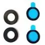 for Google Pixel 2 Back Camera Glass Lens - [2 Pack] Black Back Rear Camera Glass Lens Cover + Adhesive Fix Repair Replacement Parts