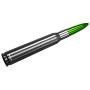 VMS RACING 50 Cal Caliber GUNMETAL GREEN TIP BULLET ANTENNA Heavy Gauge CNC Machined Billet Aluminum Short Compatible with Ford F150 F250 F350 F450 F550 F650 1997-2019