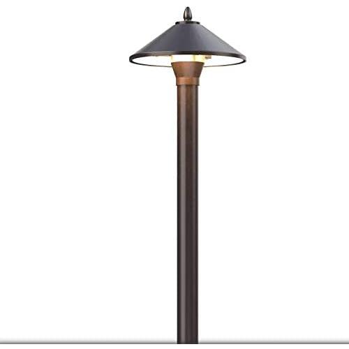 GOODSMANN Landscape Lighting Low Voltage Path Lights 10 Watt Floodlight 25 Lumens Halogen Outdoor Lighting for Garden, Yard, Pathway, with Metal Stake and Connector 9920-9103-01